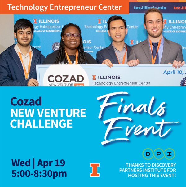 photo of students winning a cozad prize