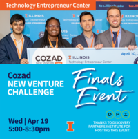 photo of students winning a cozad prize