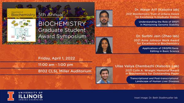 Poster with photos of the three guest speakers