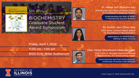 Poster with photos of the three guest speakers