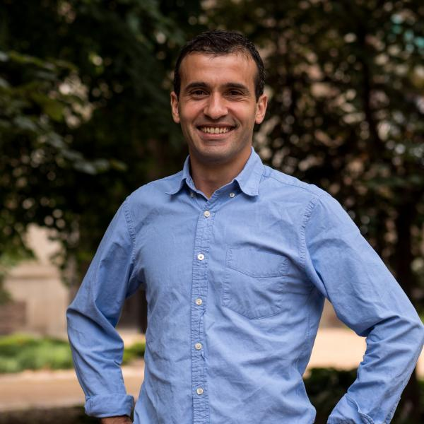 Photo of Prof. Zaher. He's wearing a blue, longsleeve shirt.